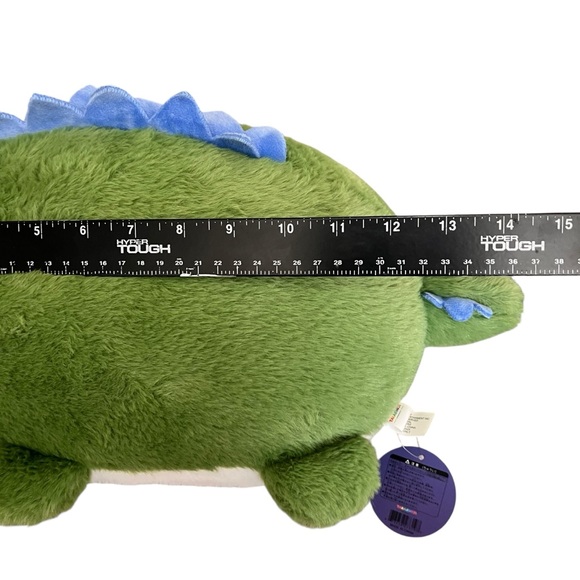 Takashoji Penguin in Green Stegosaurus Kigurumi Lying Down Plush - Picture 6 of 6